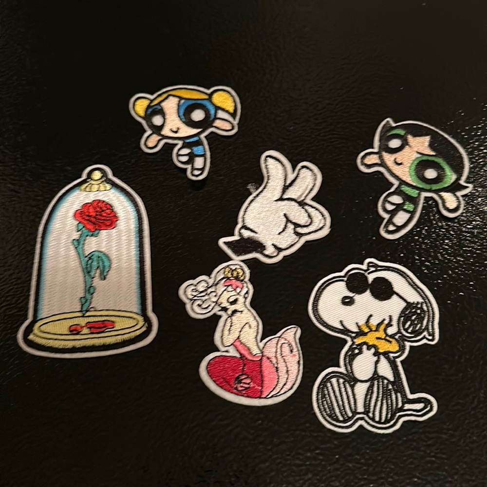 NEW Snoopy PowerPuff Girls Character Iron Sew On Patches Lot